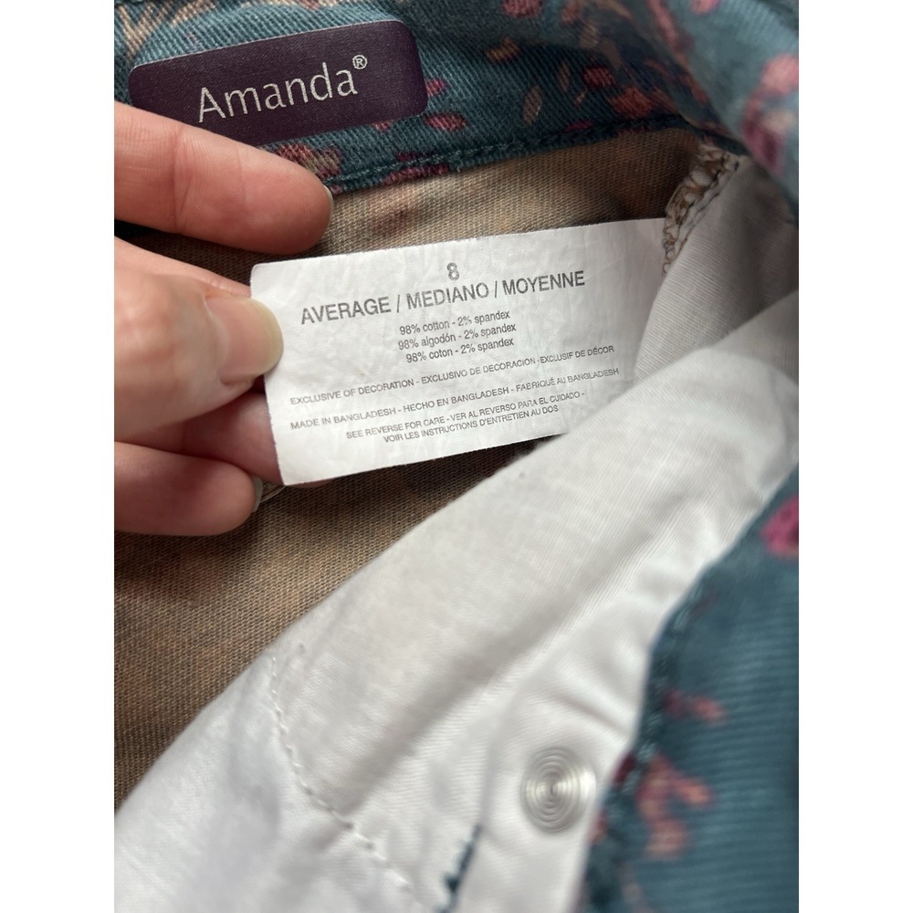 Women's‎ Cottagecore Woodland Floral Jeans Size 8 Amanda Vintage Vibe Nature - Picture 8 of 8